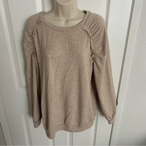 Motherhood Maternity tan sweater, size small